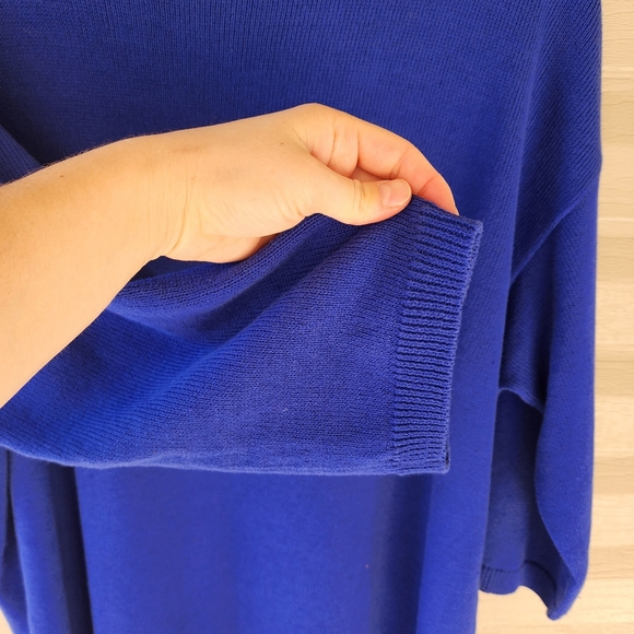 Eileen Fisher blue linen blend sweater - Picture 4 of 12